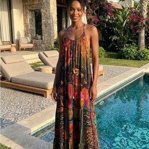 FARM Rio Vibrant Floral Maxi Dress